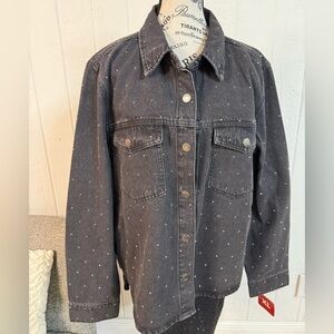 Express Gray Denim Jacket